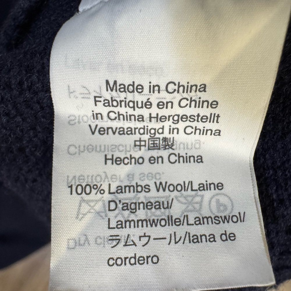 Men's L Navy Blue J. Crew 100% Lamb-swool Nordic Scandinavian Pattern Sweater - Picture 5 of 9